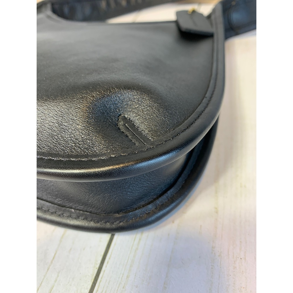 Coach Ergo Mini Zip Bag Hobo Shoulder Bag Black Leather Vintage 90s 9020 - Picture 9 of 10